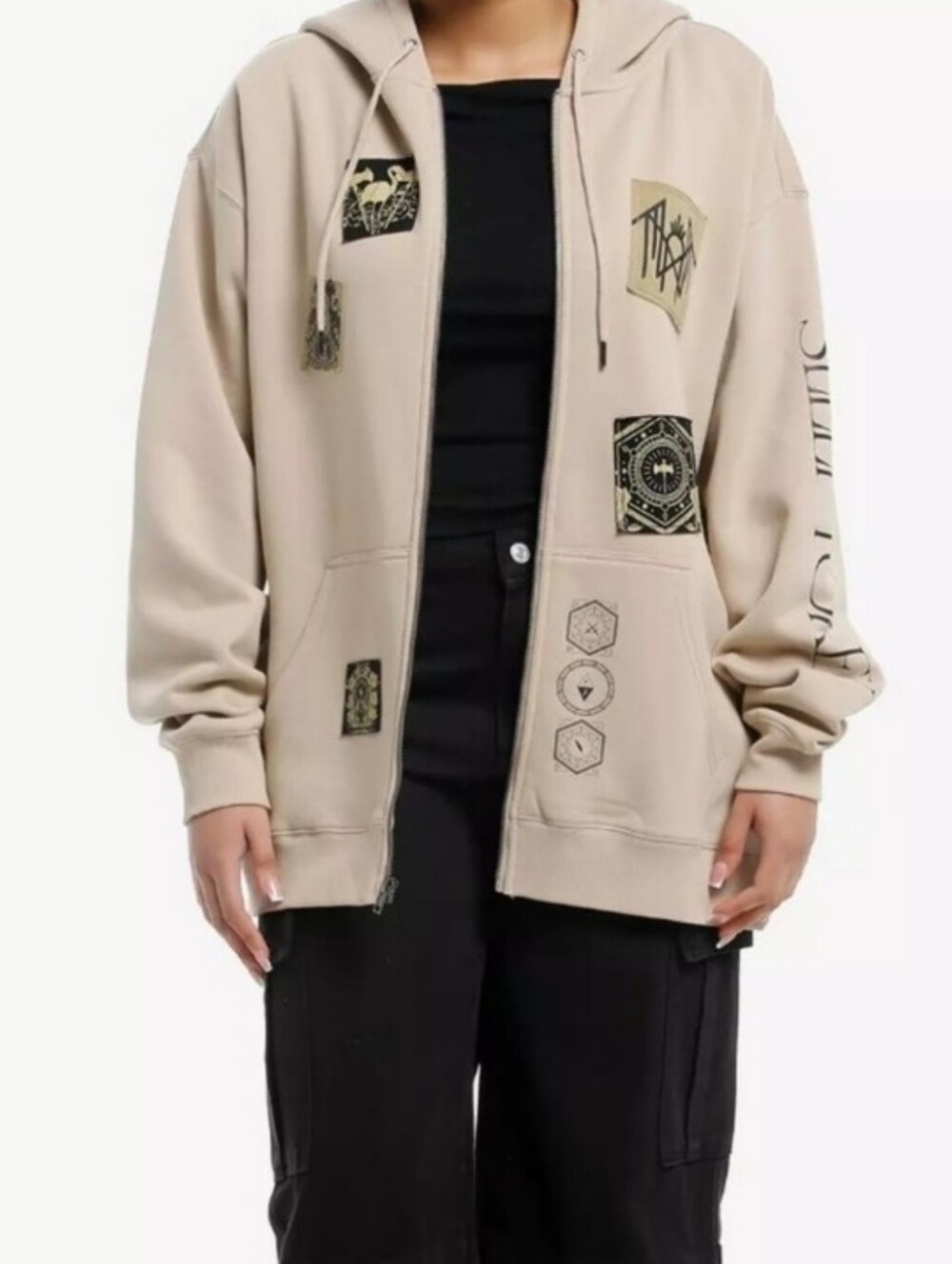 Sleep Token Even In Arcadia Crest Patches Hoodie Sweatshirt Zip Up NWT Unisex Sm